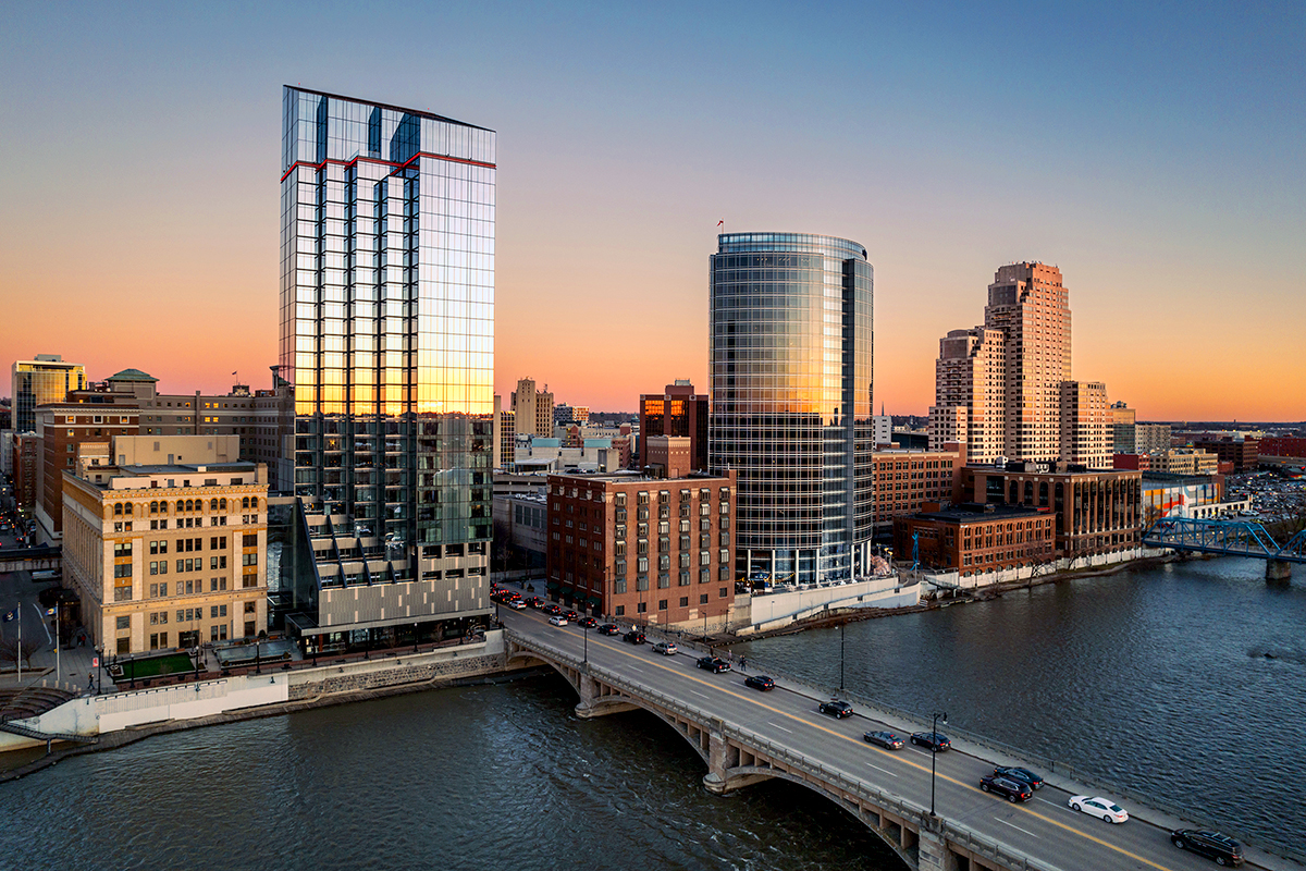 Grand Rapids Skyline at Dusk